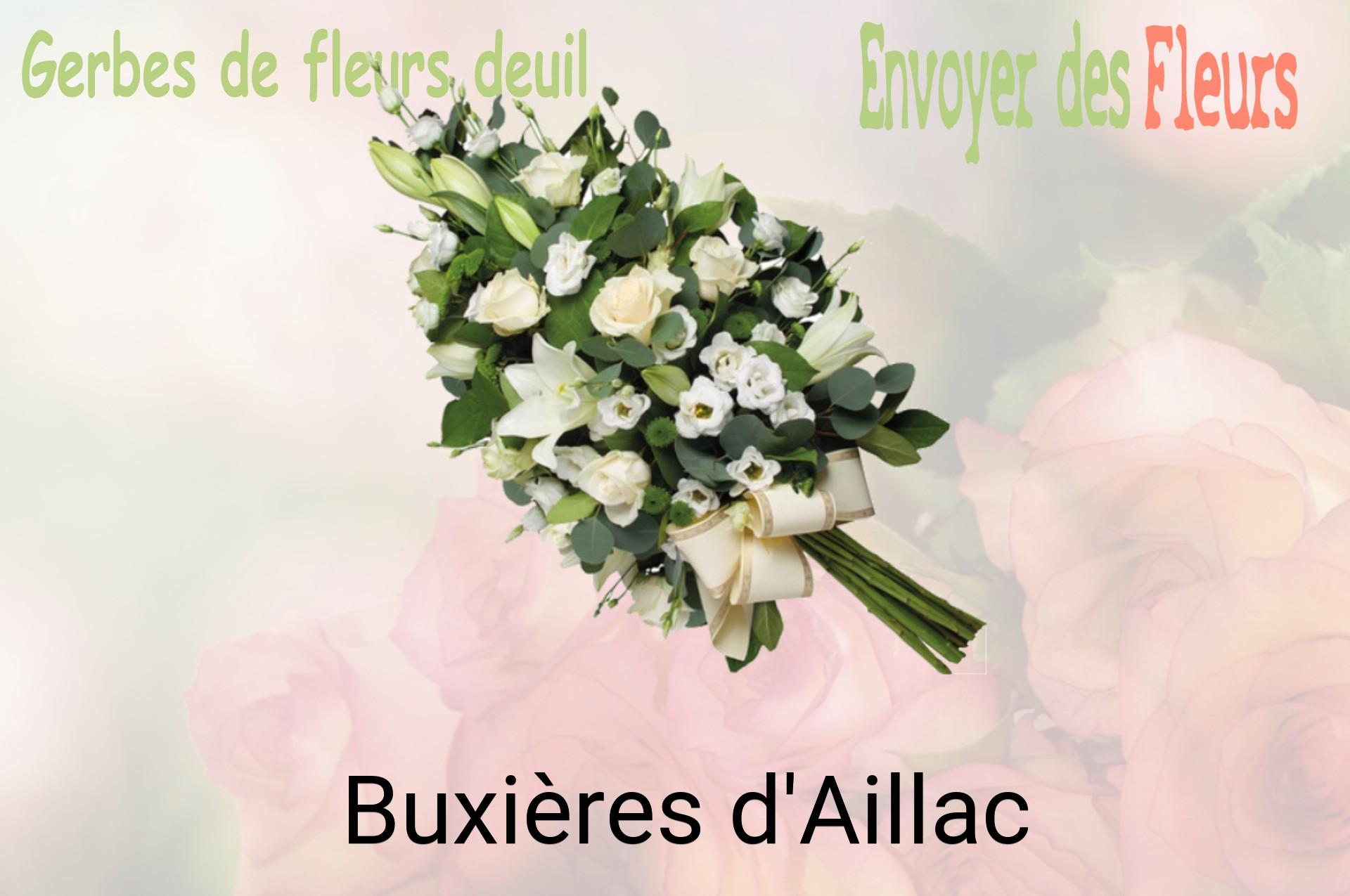 Gerbe de fleurs de deuil livrée à Buxières-d'Aillac